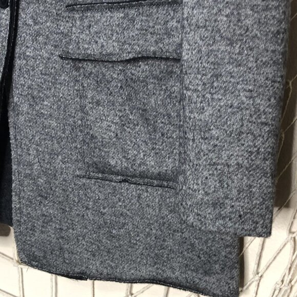BANANA REPUBLIC Women's Heather Grey Wool-Blend Knit DB Blazer 2P - Picture 6 of 12